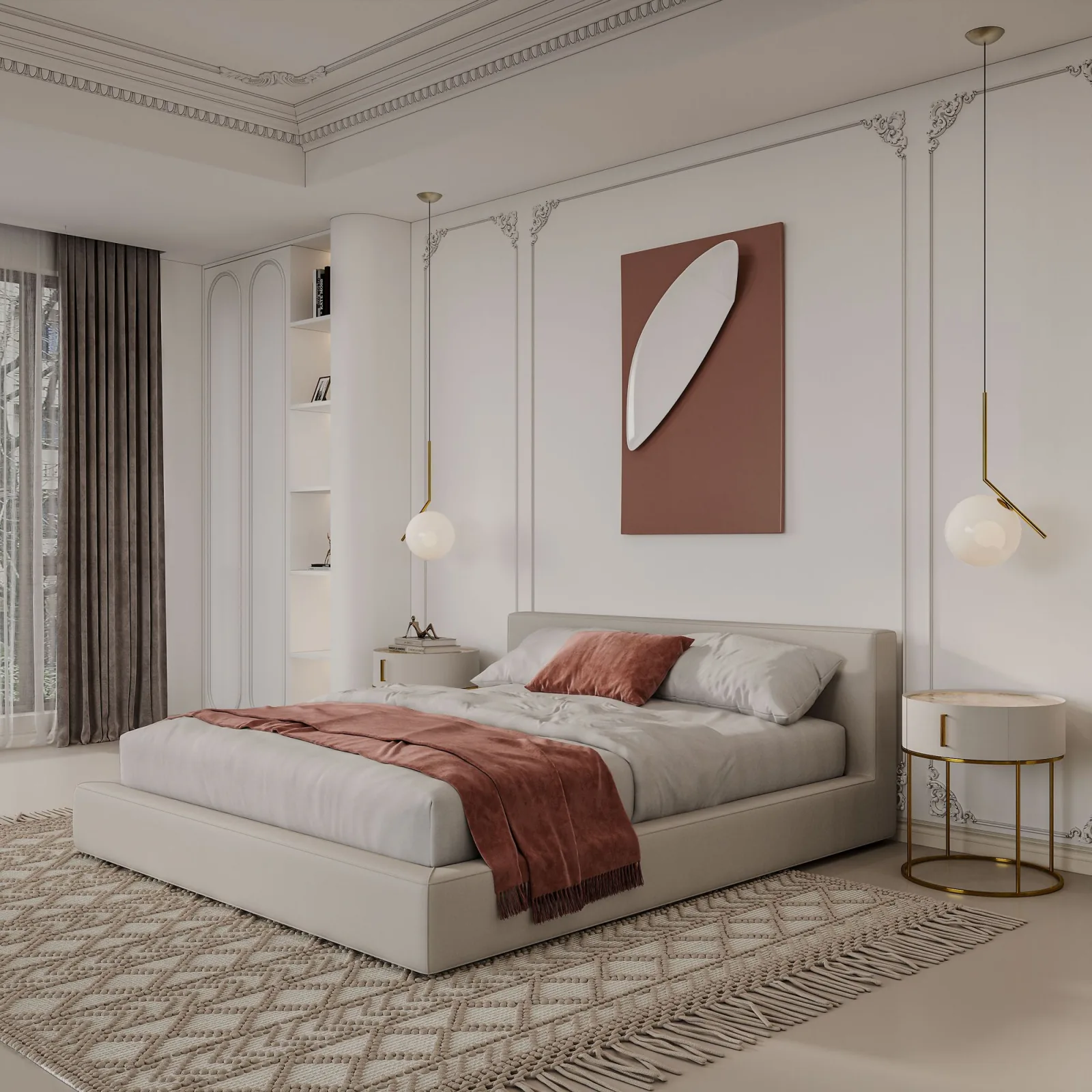 A sophisticated luxury bedroom in London