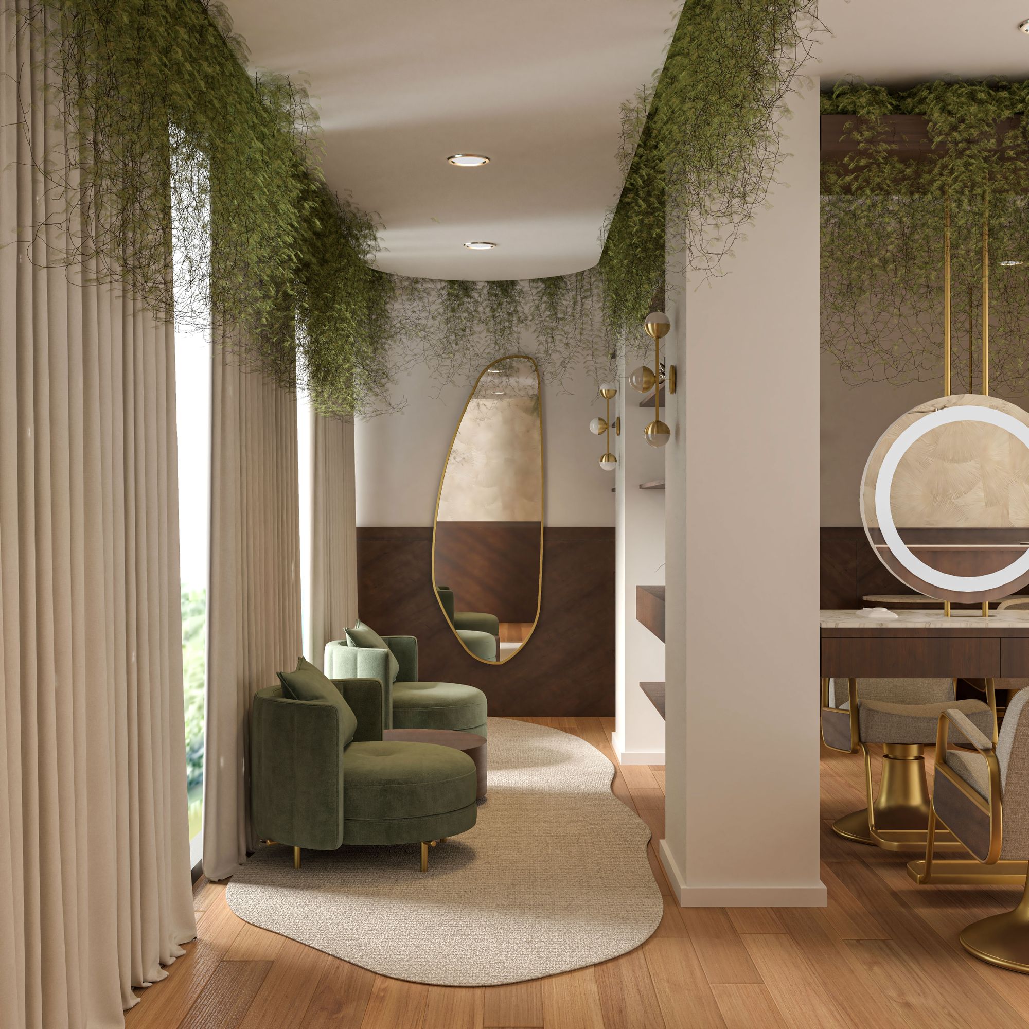 A warm, elegant London living room ready for an autumn short stay